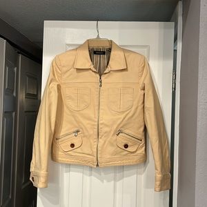 Ideology Ladies Jacket. Wheat color size M. Front zippers and pockets. Lined